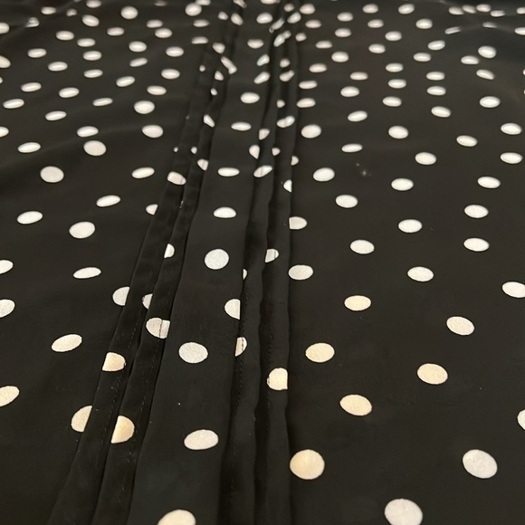 Worthington women’s black and white polka dot blouse size XL - Picture 4 of 9